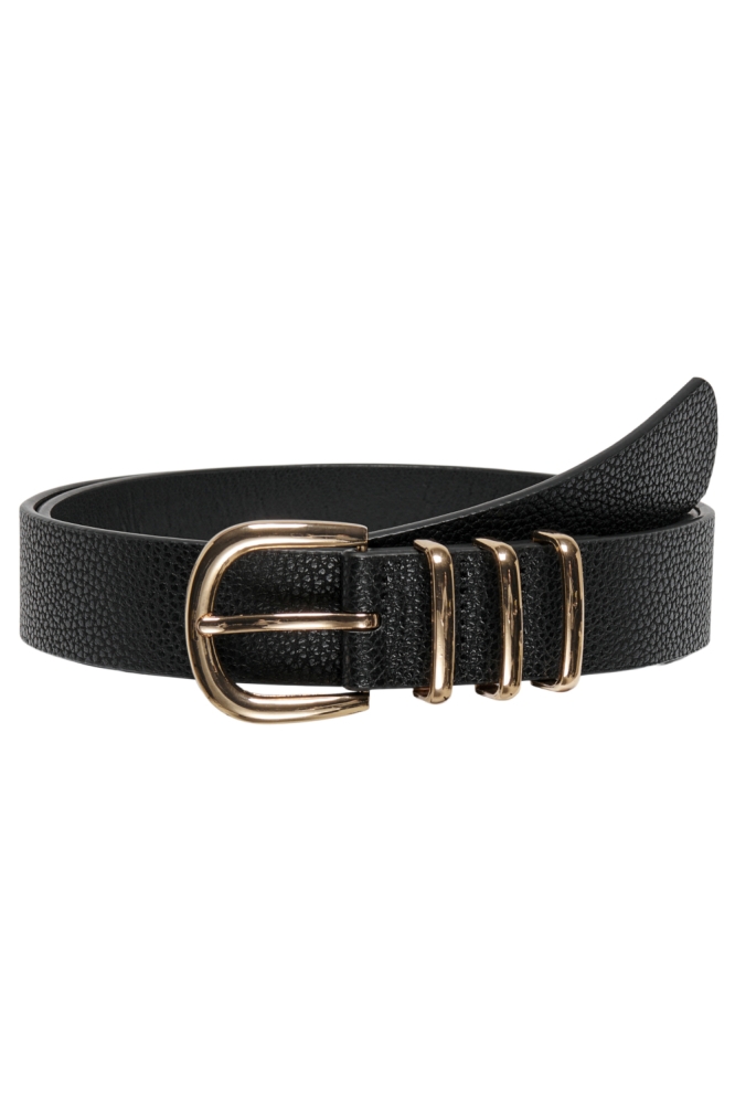ONLVIOLA PU JEANS BELT ACC 15327840 BLACK/GOLD METAL